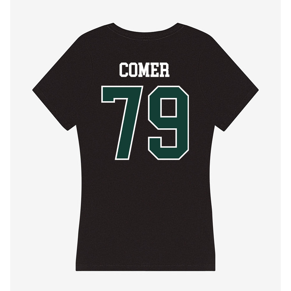 Michigan State - NCAA Football : Tristan Comer - Women's V-Neck T-Shirt-1