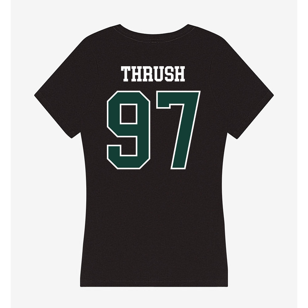 Michigan State - NCAA Football : Cal Thrush - Women's V-Neck T-Shirt-1