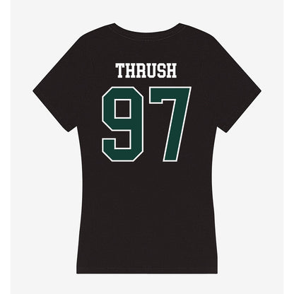 Michigan State - NCAA Football : Cal Thrush - Women's V-Neck T-Shirt-1
