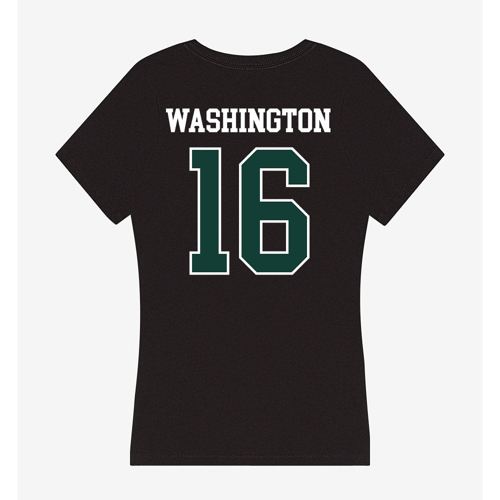 Michigan State - NCAA Football : Zachary Washington - Women's V-Neck T-Shirt-1