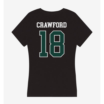 Michigan State - NCAA Football : Dion Crawford - Women's V-Neck T-Shirt-1