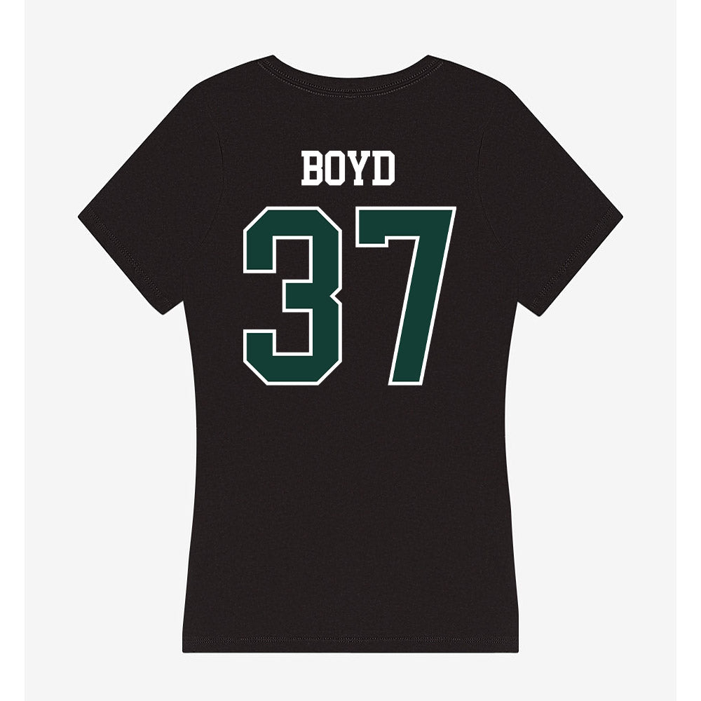 Michigan State - NCAA Football : Liam Boyd - Women's V-Neck T-Shirt-1
