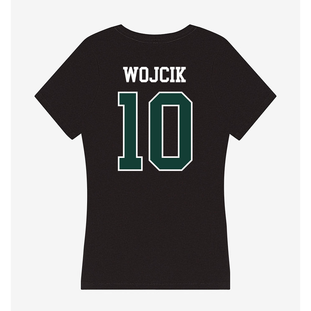 Michigan State - NCAA Men's Basketball : Denham Wojcik - Women's V-Neck T-Shirt-1