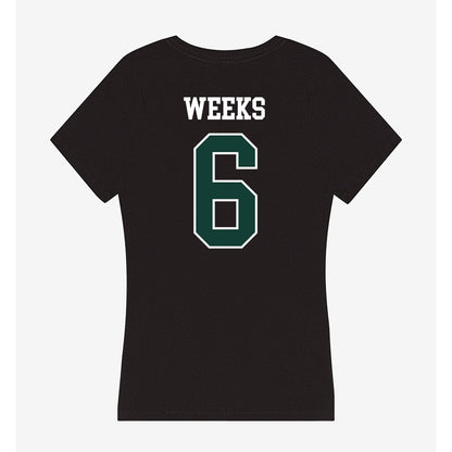 Michigan State - NCAA Baseball : Davis Weeks - Women's V-Neck T-Shirt-1