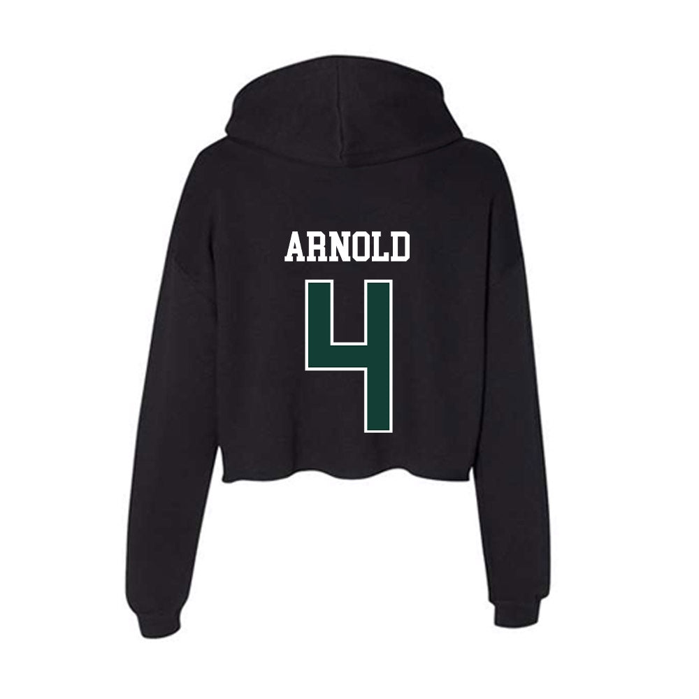 Michigan State - NCAA Women's Field Hockey : Natalie Arnold - Women's Crop Fleece Hooded Sweatshirt-1