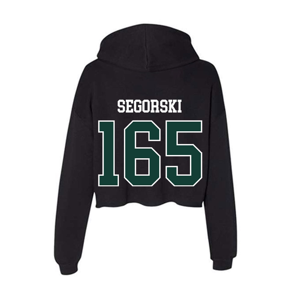 Michigan State - NCAA Wrestling : Owen Segorski - Women's Crop Fleece Hoodie-1