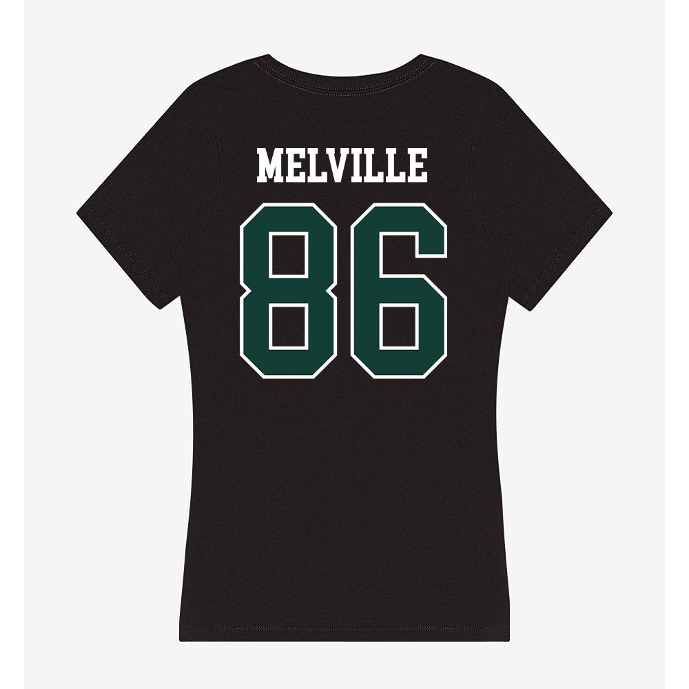 Michigan State - NCAA Football : Ethan Melville - Women's V-Neck T-Shirt-1