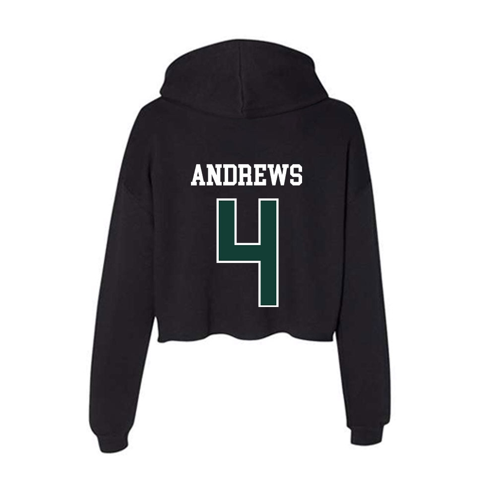 Michigan State - NCAA Women's Volleyball : Madi Andrews - Women's Crop Fleece Hoodie-1