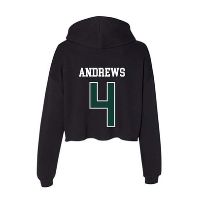 Michigan State - NCAA Women's Volleyball : Madi Andrews - Women's Crop Fleece Hoodie-1