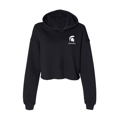 Michigan State - NCAA Women's Volleyball : Alana Whitfield - Women's Crop Fleece Hooded Sweatshirt-0