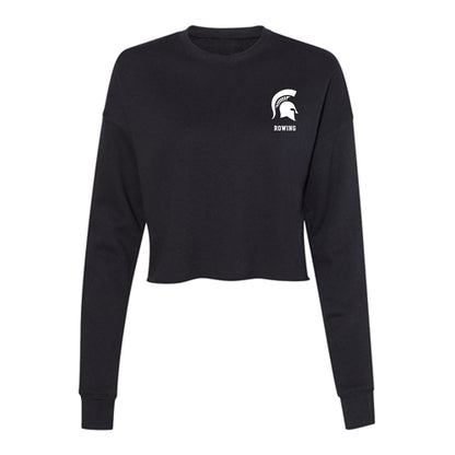 Michigan State - NCAA Women's Rowing : Isabella Cleaver - Women's Cropped Crew Fleece-0