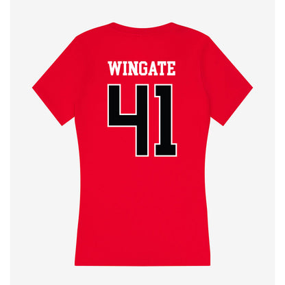 Rutgers - NCAA Football : Riley Wingate - Women's V-Neck T-Shirt-1