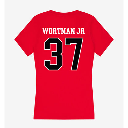 Rutgers - NCAA Football : RJ Wortman Jr - Women's V-Neck T-Shirt-1