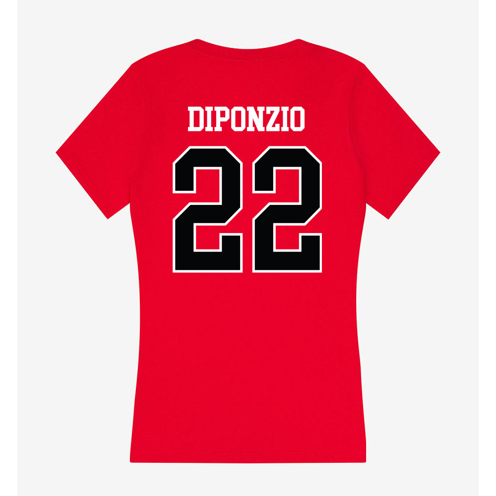 Rutgers - NCAA Men's Soccer : Francesco Diponzio - Women's V-Neck T-Shirt-1