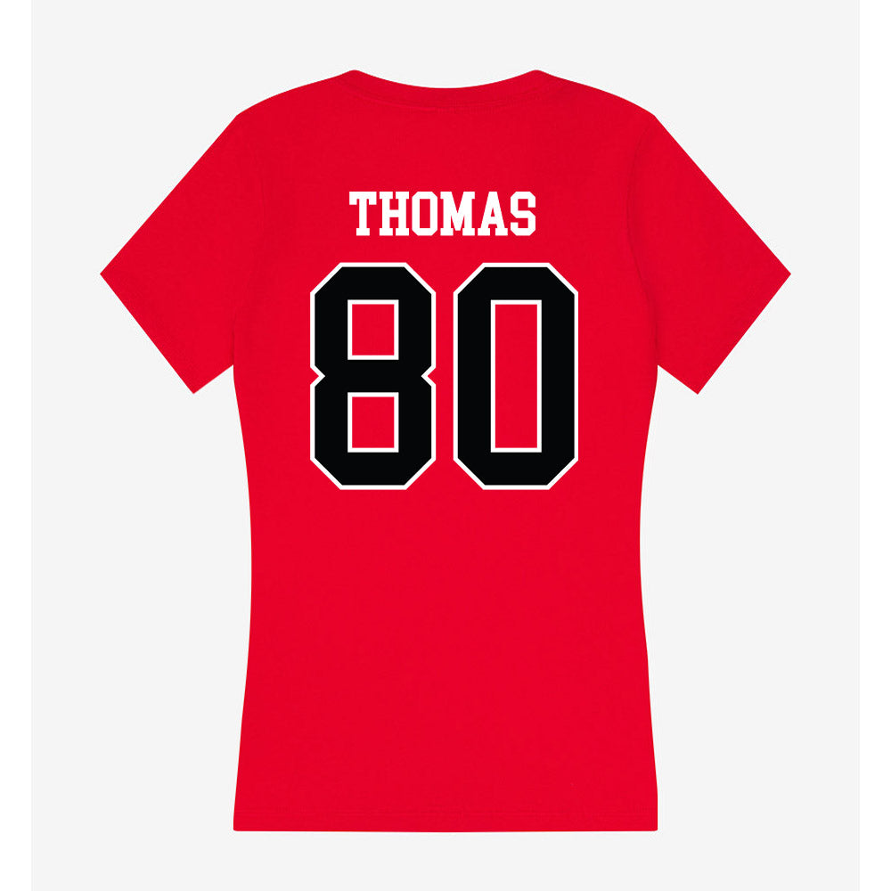 Rutgers - NCAA Football : Michael Thomas - Women's V-Neck T-Shirt-1