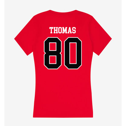 Rutgers - NCAA Football : Michael Thomas - Women's V-Neck T-Shirt-1