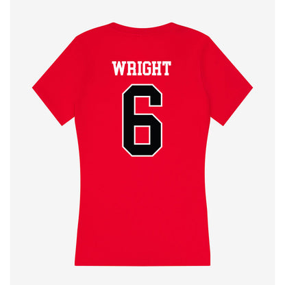 Rutgers - NCAA Football : Abram Wright - Women's V-Neck T-Shirt-1