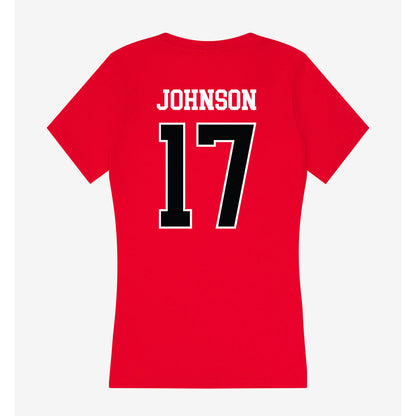 Rutgers - NCAA Football : MJ Johnson - Women's V-Neck T-Shirt-1