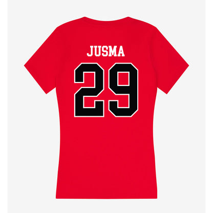 Rutgers - NCAA Football : Sebastian Jusma - Women's V-Neck T-Shirt-1