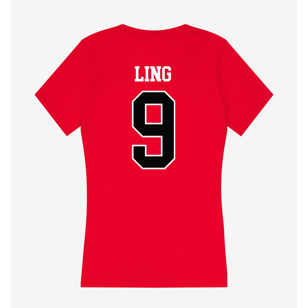 Rutgers - NCAA Women's Lacrosse : Caroline Ling - Women's V-Neck T-Shirt-1