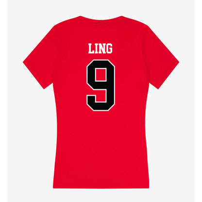 Rutgers - NCAA Women's Lacrosse : Caroline Ling - Women's V-Neck T-Shirt-1