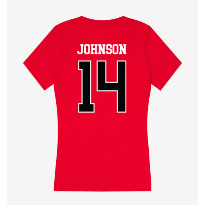 Rutgers - NCAA Football : RJ Johnson - Women's V-Neck T-Shirt-1