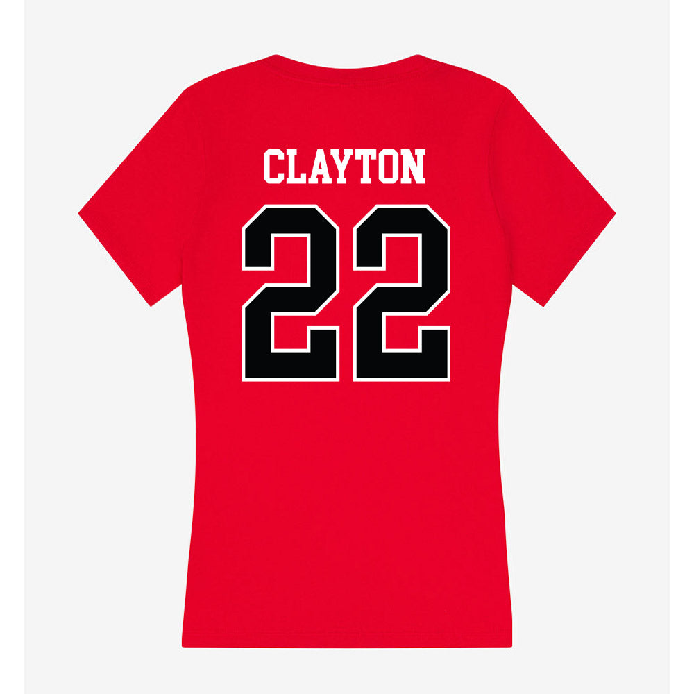 Rutgers - NCAA Football : Michael Clayton - Women's V-Neck T-Shirt-1
