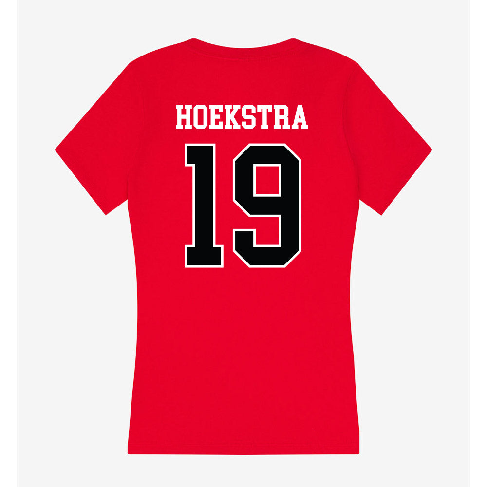 Rutgers - NCAA Softball : Kelsey Hoekstra - Women's V-Neck T-Shirt-1