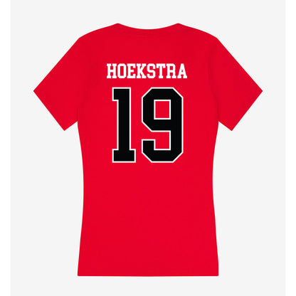 Rutgers - NCAA Softball : Kelsey Hoekstra - Women's V-Neck T-Shirt-1