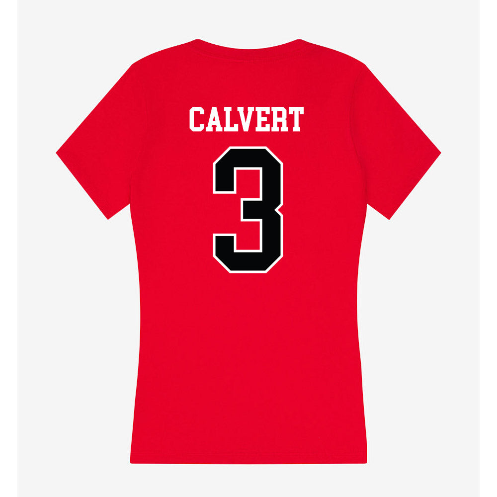 Rutgers - NCAA Women's Soccer : Lilia Calvert - Women's V-Neck T-Shirt-1