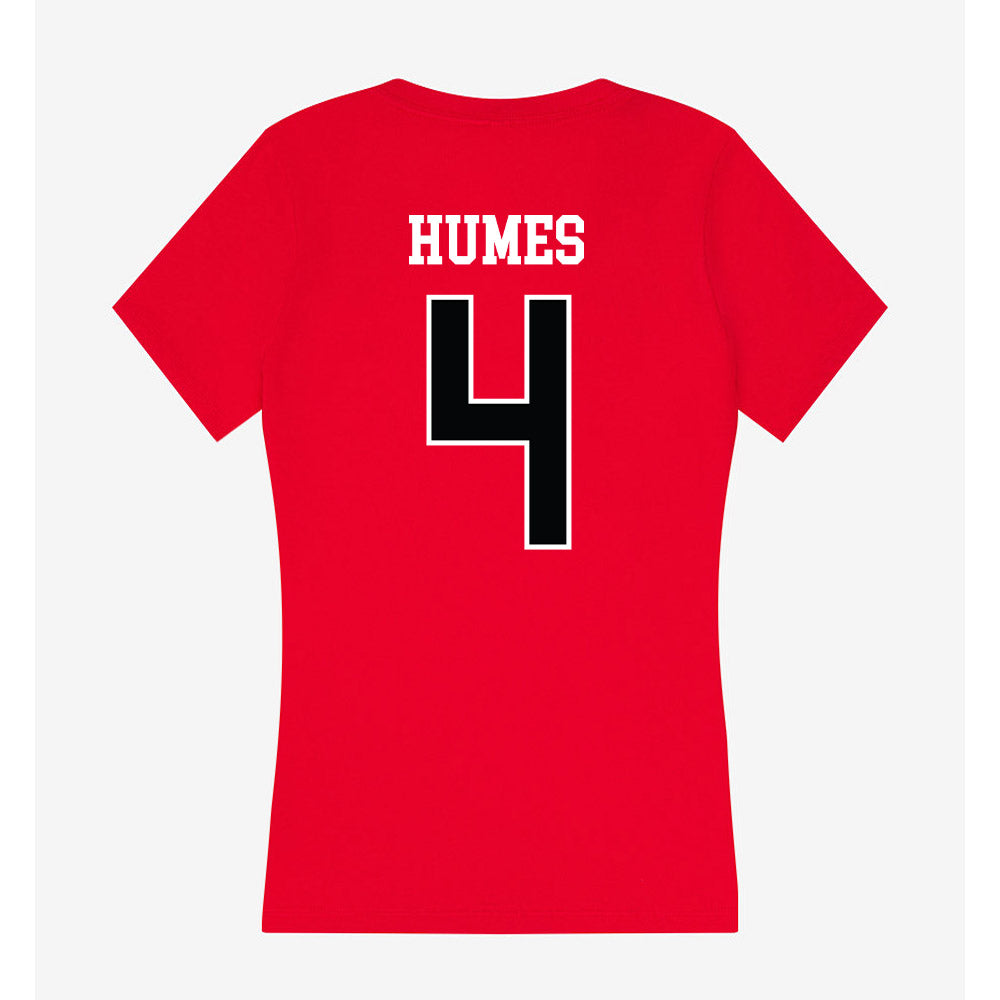 Rutgers - NCAA Football : Kevyn Humes - Women's V-Neck T-Shirt-1