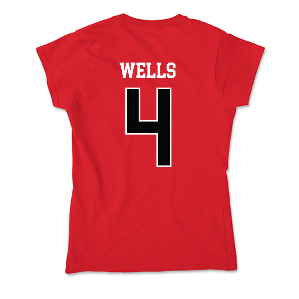 Rutgers - NCAA Baseball : Trey Wells - Soft Style Women’s T-Shirt-1