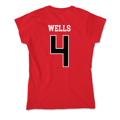 Rutgers - NCAA Baseball : Trey Wells - Soft Style Women’s T-Shirt-1