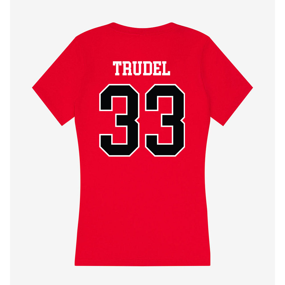 Rutgers - NCAA Softball : Desiree Trudel - Women's V-Neck T-Shirt-1