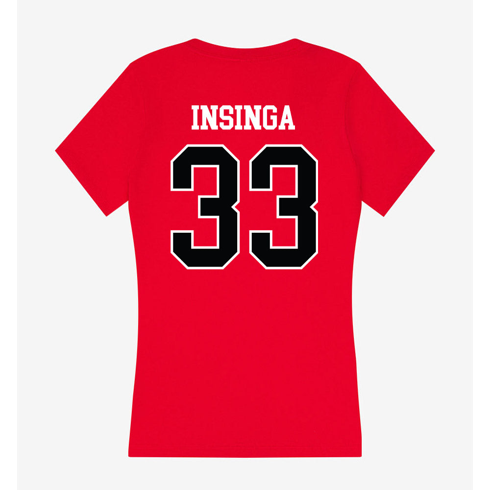 Rutgers - NCAA Football : John Insinga - Women's V-Neck T-Shirt-1