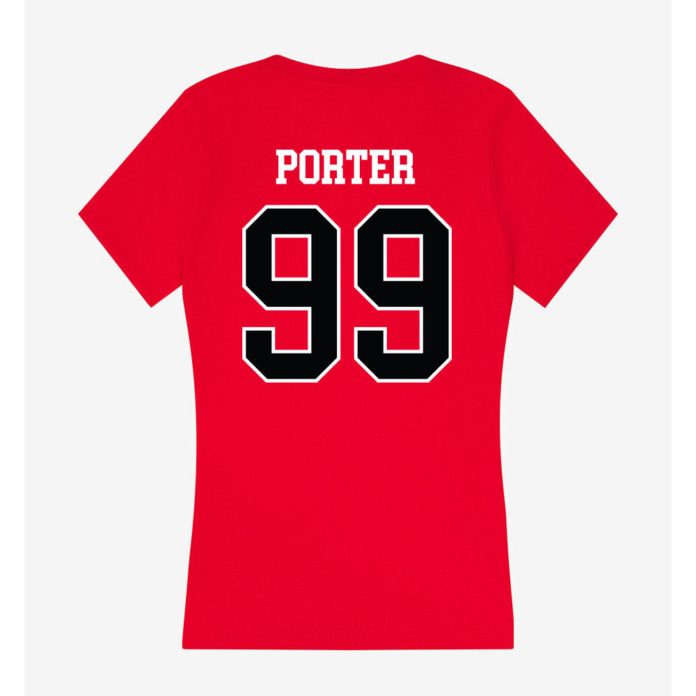 Rutgers - NCAA Football : Rondarius Porter - Women's V-Neck T-Shirt-1