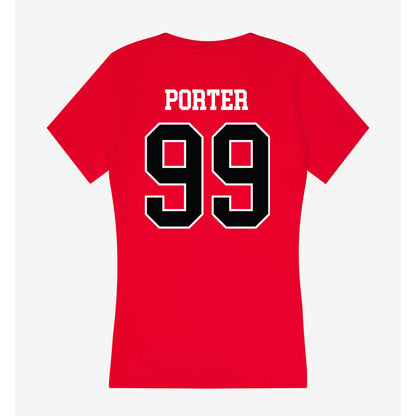 Rutgers - NCAA Football : Rondarius Porter - Women's V-Neck T-Shirt-1