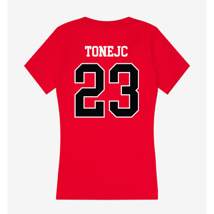 Rutgers - NCAA Men's Basketball : Martin Tonejc - Women's V-Neck T-Shirt-1