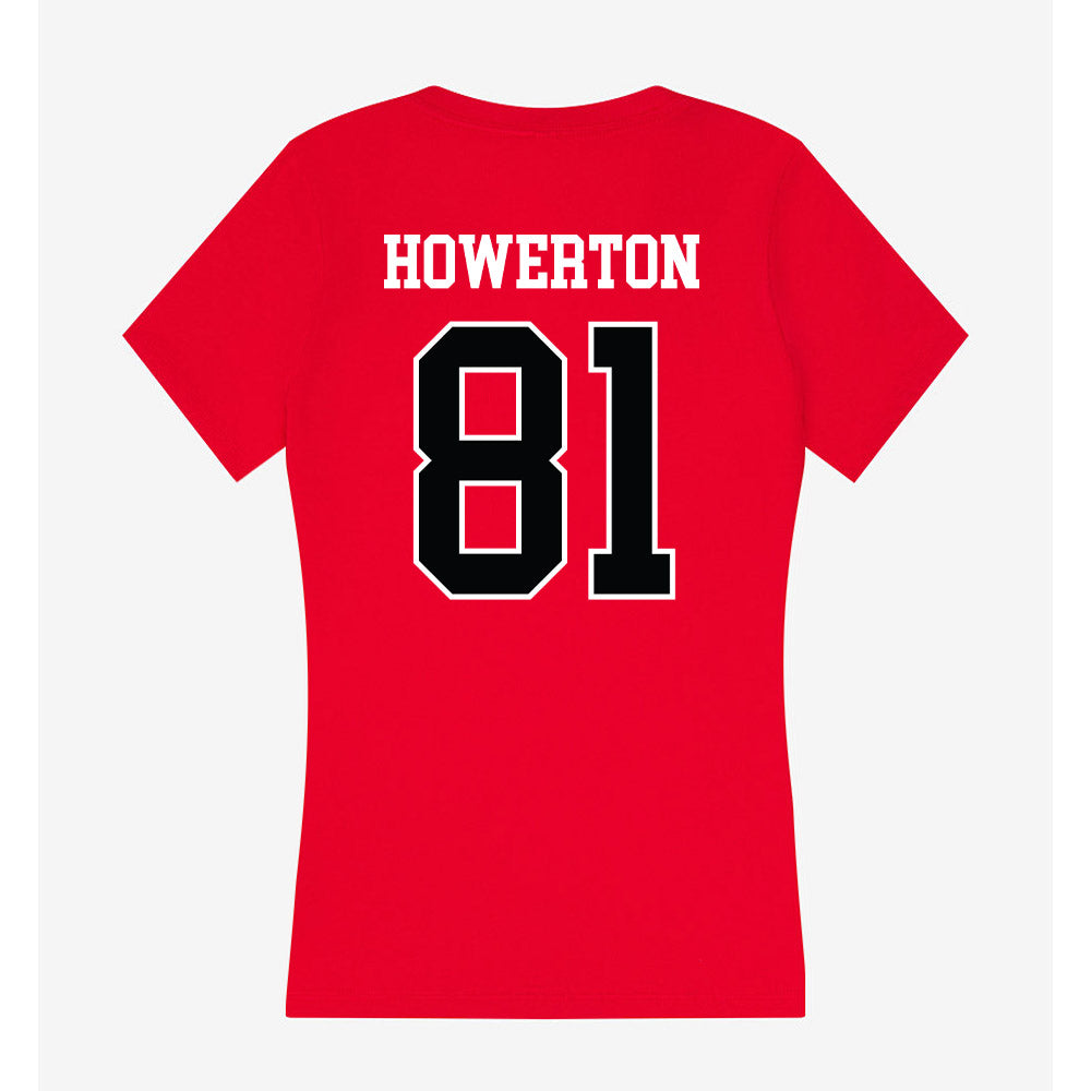 Rutgers - NCAA Football : DJ Howerton - Women's V-Neck T-Shirt-1