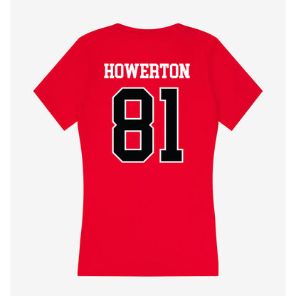 Rutgers - NCAA Football : DJ Howerton - Women's V-Neck T-Shirt-1