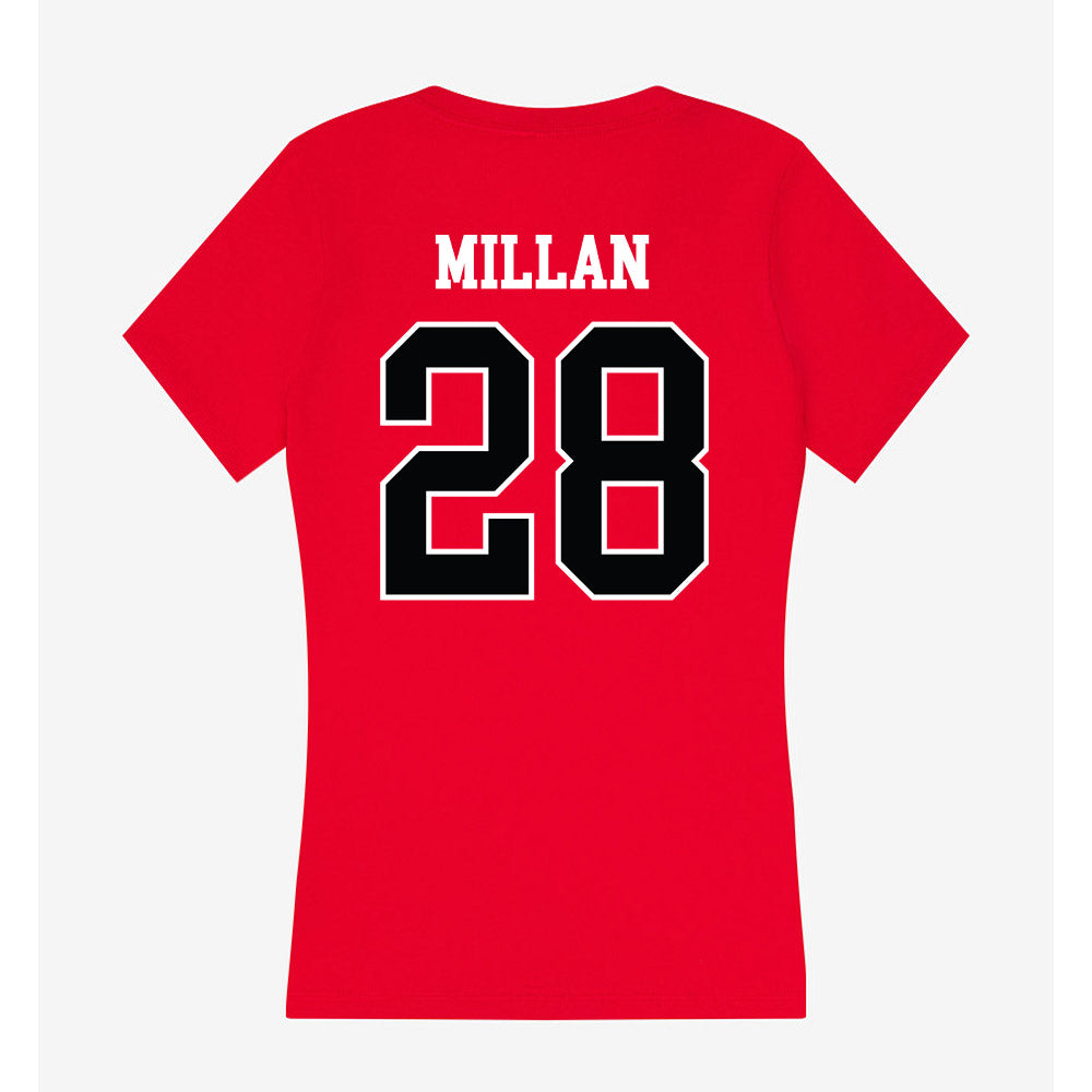 Rutgers - NCAA Softball : Rachel Millan - Women's V-Neck T-Shirt-1