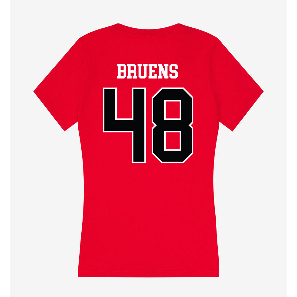 Rutgers - NCAA Football : Raedyn Bruens - Women's V-Neck T-Shirt-1