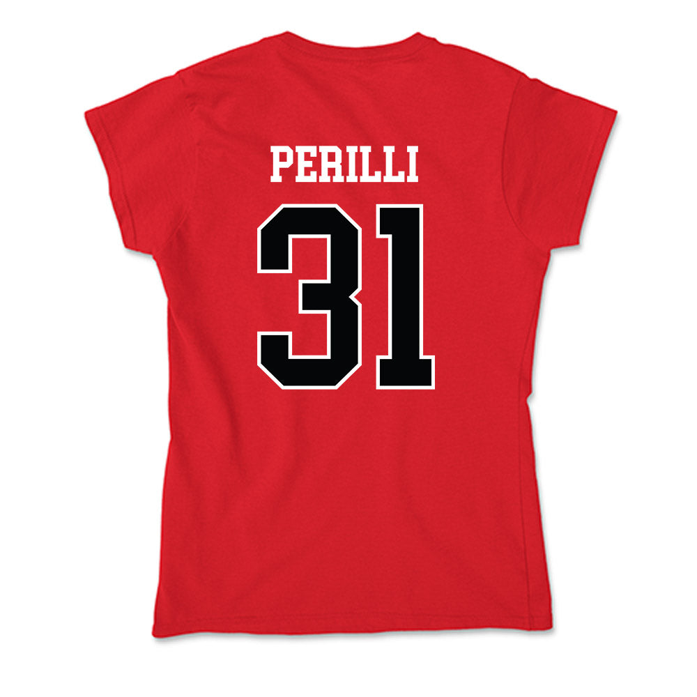 Rutgers - NCAA Baseball : Quinten Perilli - Soft Style Women’s T-Shirt-1
