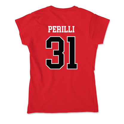 Rutgers - NCAA Baseball : Quinten Perilli - Soft Style Women’s T-Shirt-1