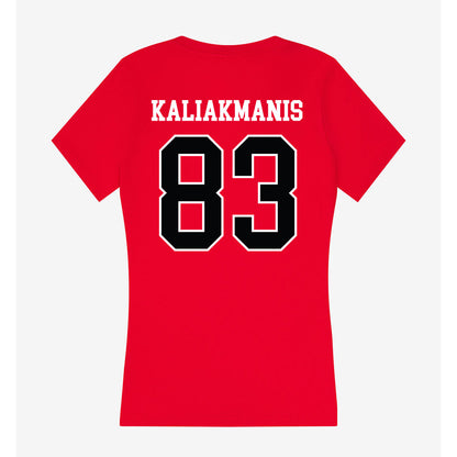 Rutgers - NCAA Football : Dino Kaliakmanis - Women's V-Neck T-Shirt-1