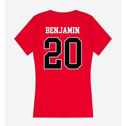 Rutgers - NCAA Football : Ja'shon Benjamin - Women's V-Neck T-Shirt-1
