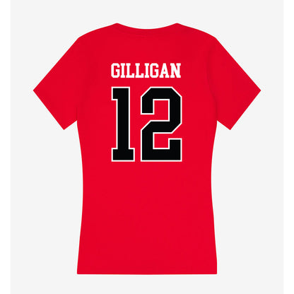 Rutgers - NCAA Baseball : Mickey Gilligan - Women's V-Neck T-Shirt-1