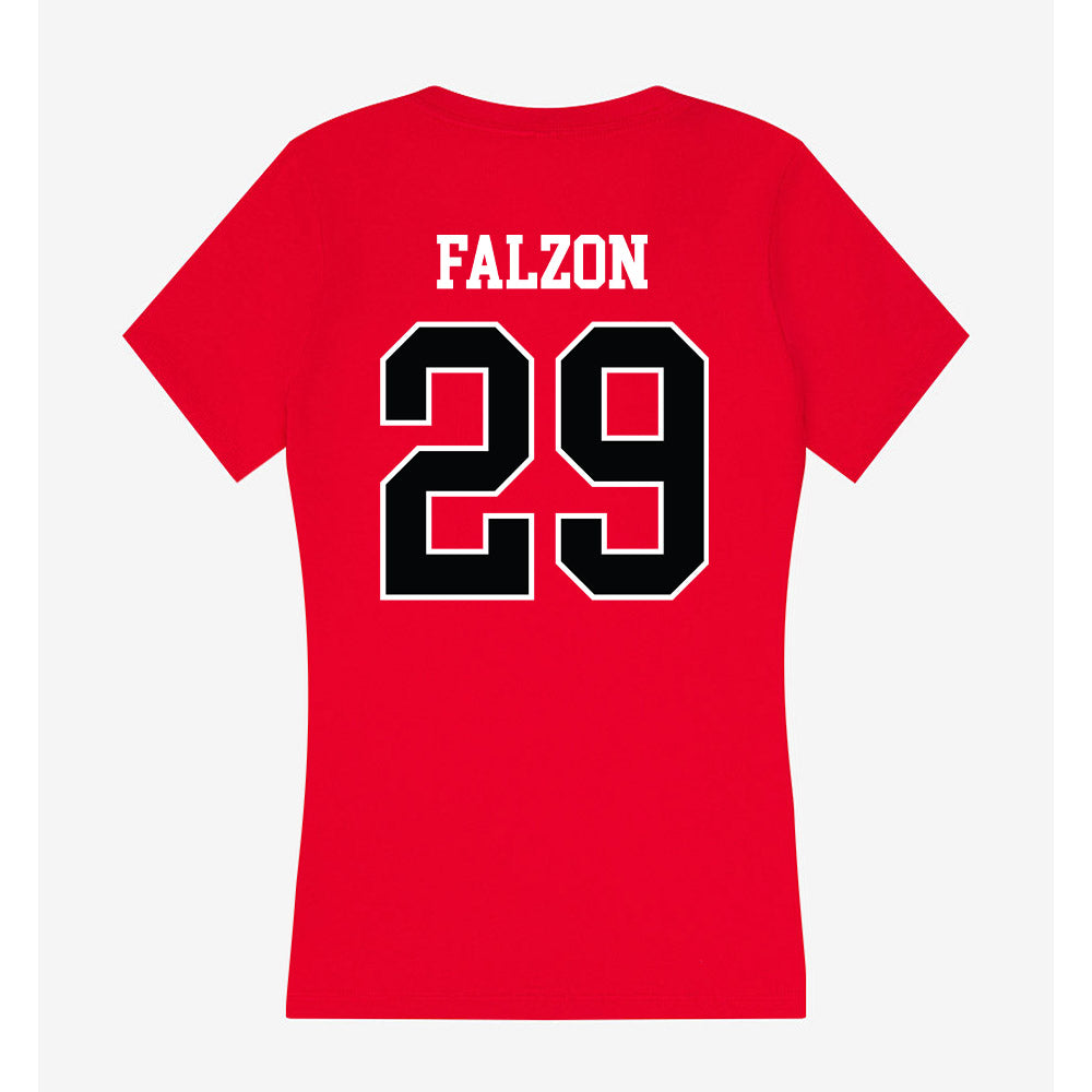 Rutgers - NCAA Men's Lacrosse : Hunter Falzon - Women's V-Neck T-Shirt-1