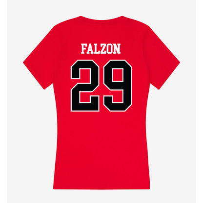 Rutgers - NCAA Men's Lacrosse : Hunter Falzon - Women's V-Neck T-Shirt-1