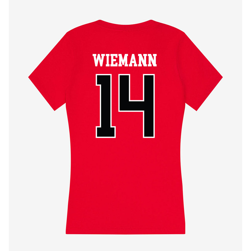 Rutgers - NCAA Women's Volleyball : Addison Wiemann - Women's V-Neck T-Shirt-1
